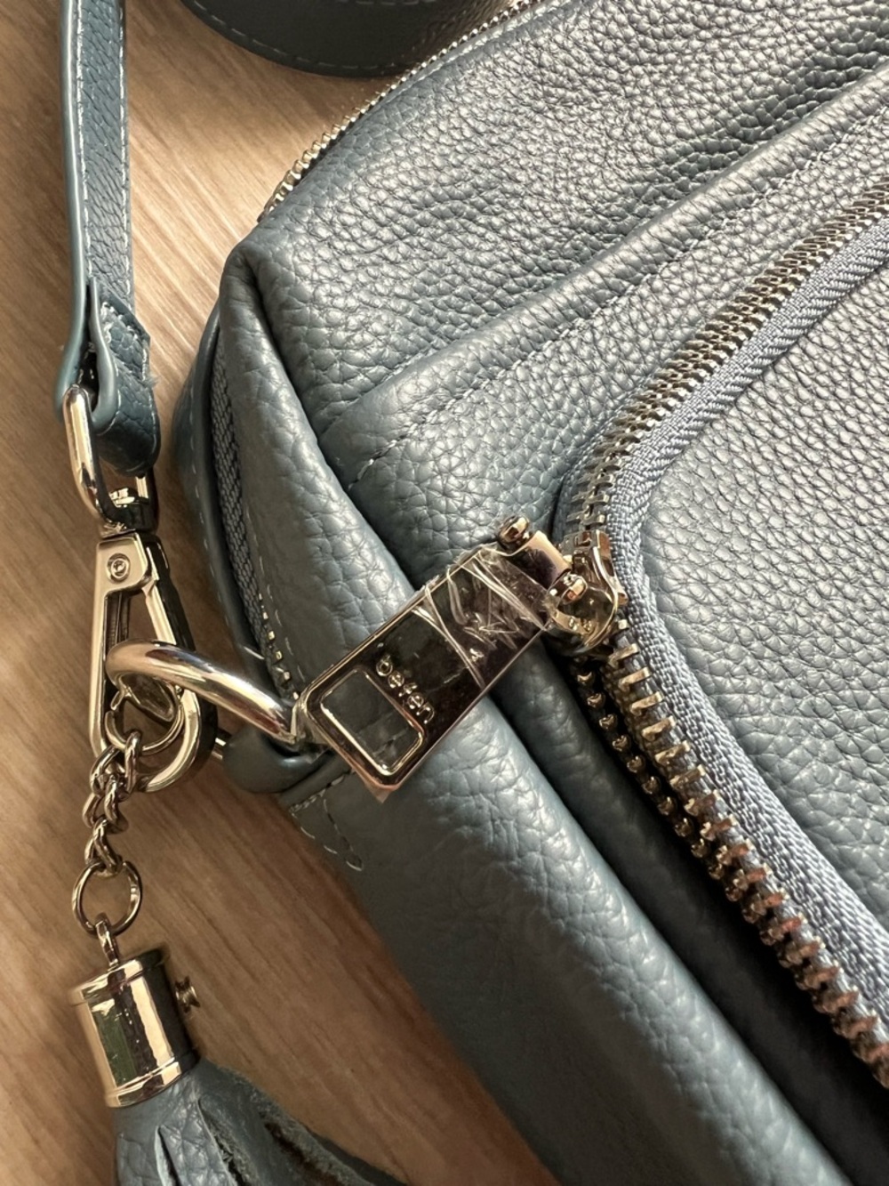 Befen Pebbled Leather Crossbody Bag with RFID Wallet Teal Blue travel - Picture 5 of 8